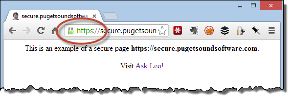 HTTPS Lock in Browser URL Bar