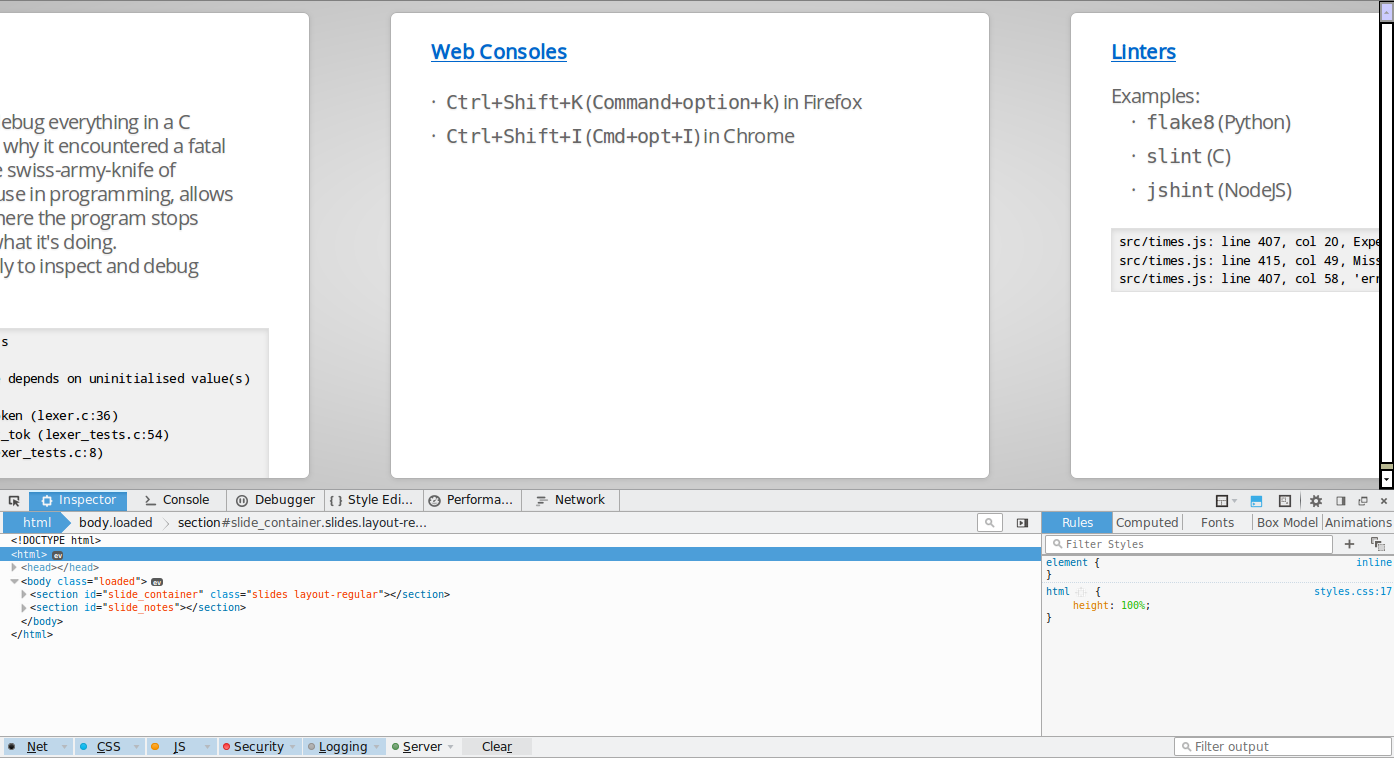 Firefox Console